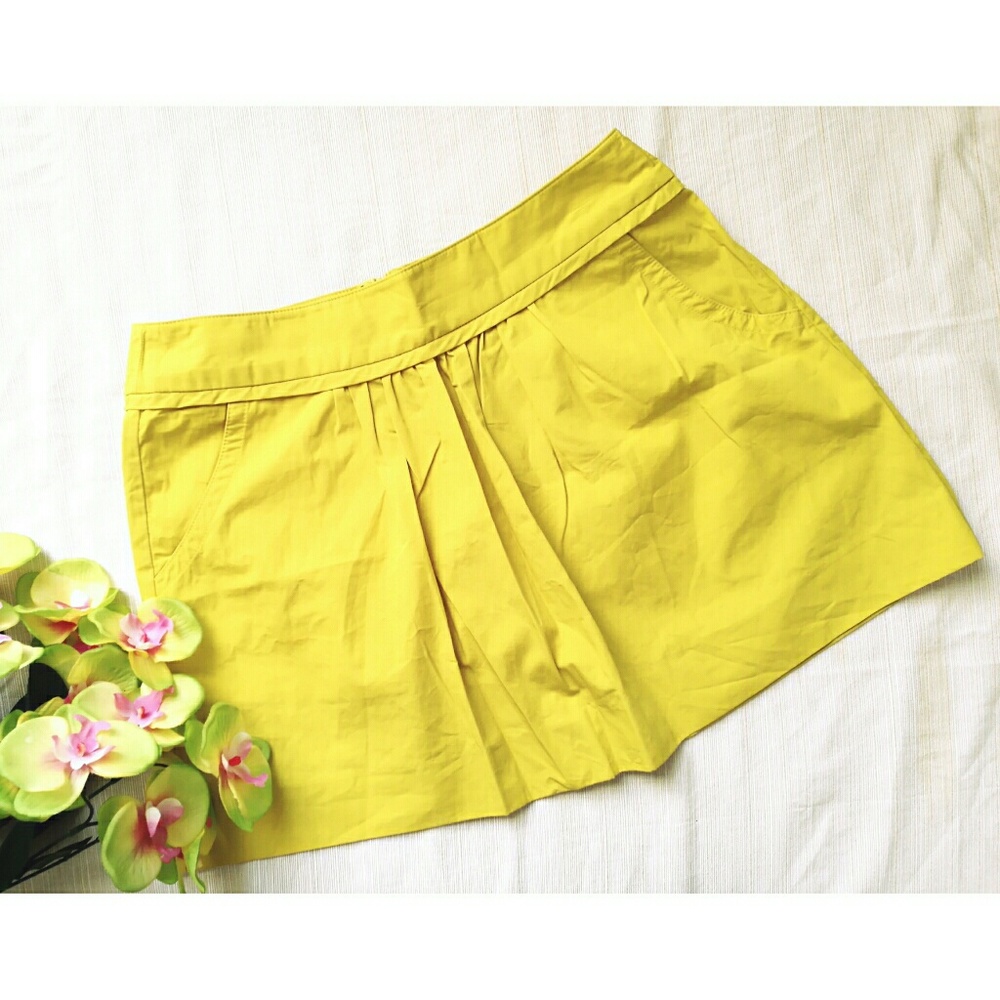 J.Crew yellow short skirt Size 0 EUC